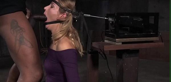  Mona Wales facefucked while tied to sybian